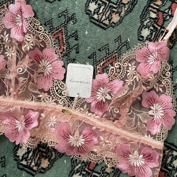 Free People Nette Rose lace floral bralette romantic dreamy - Picture 7 of 8